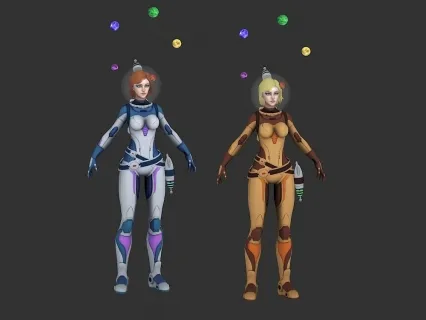 科幻女孩游戏模型