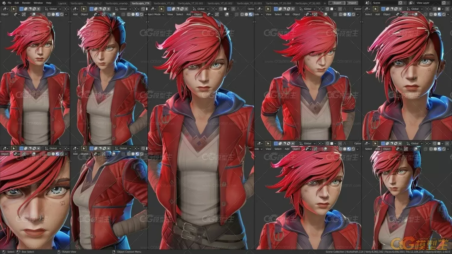 Vi – YanSculpts 在 Blender 中创建角色-3