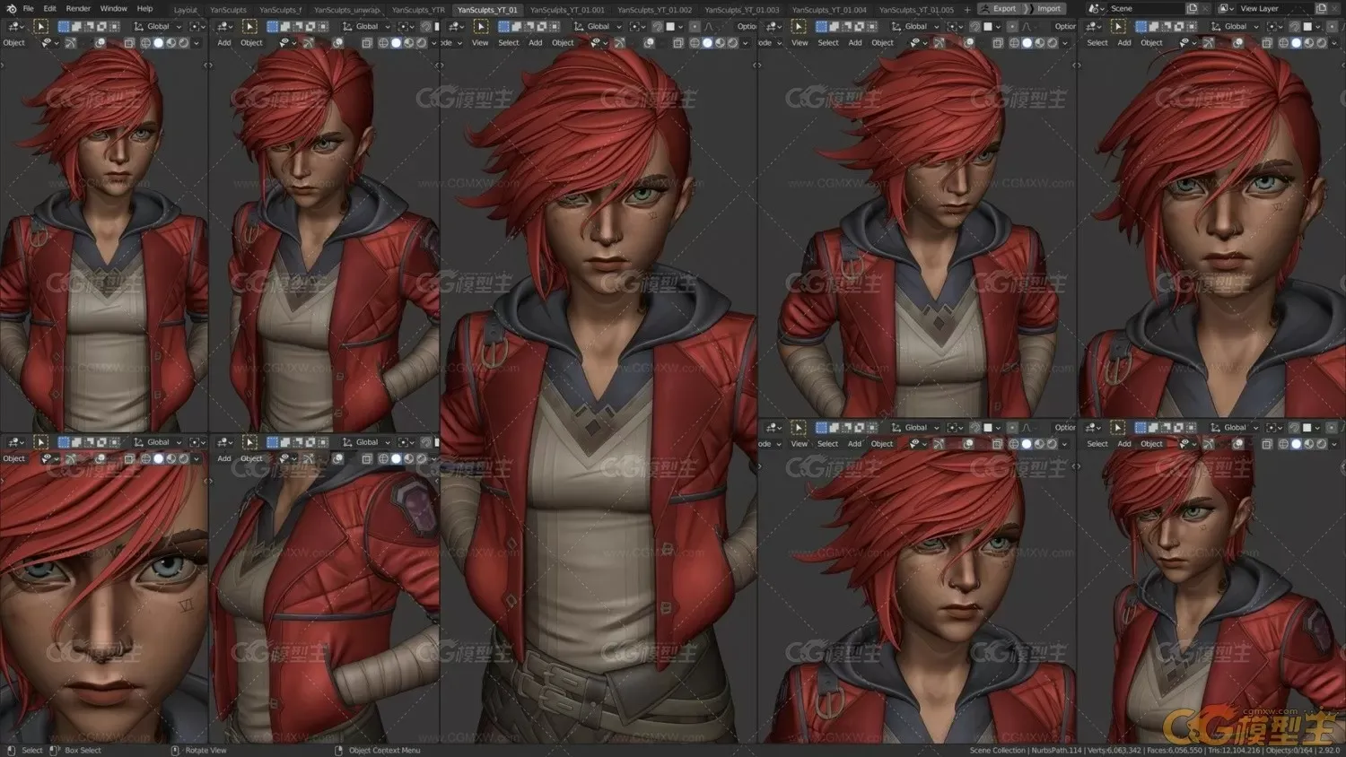 Vi – YanSculpts 在 Blender 中创建角色-5