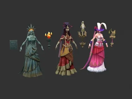 神魔女角色3d模型