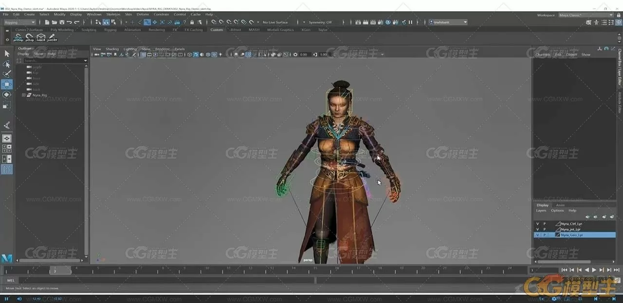 Maya三维游戏人物绑定教程-Character Rigging in Maya for Game Production-12