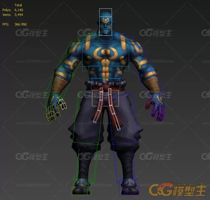 武僧 和尚 壮汉3D模型-3