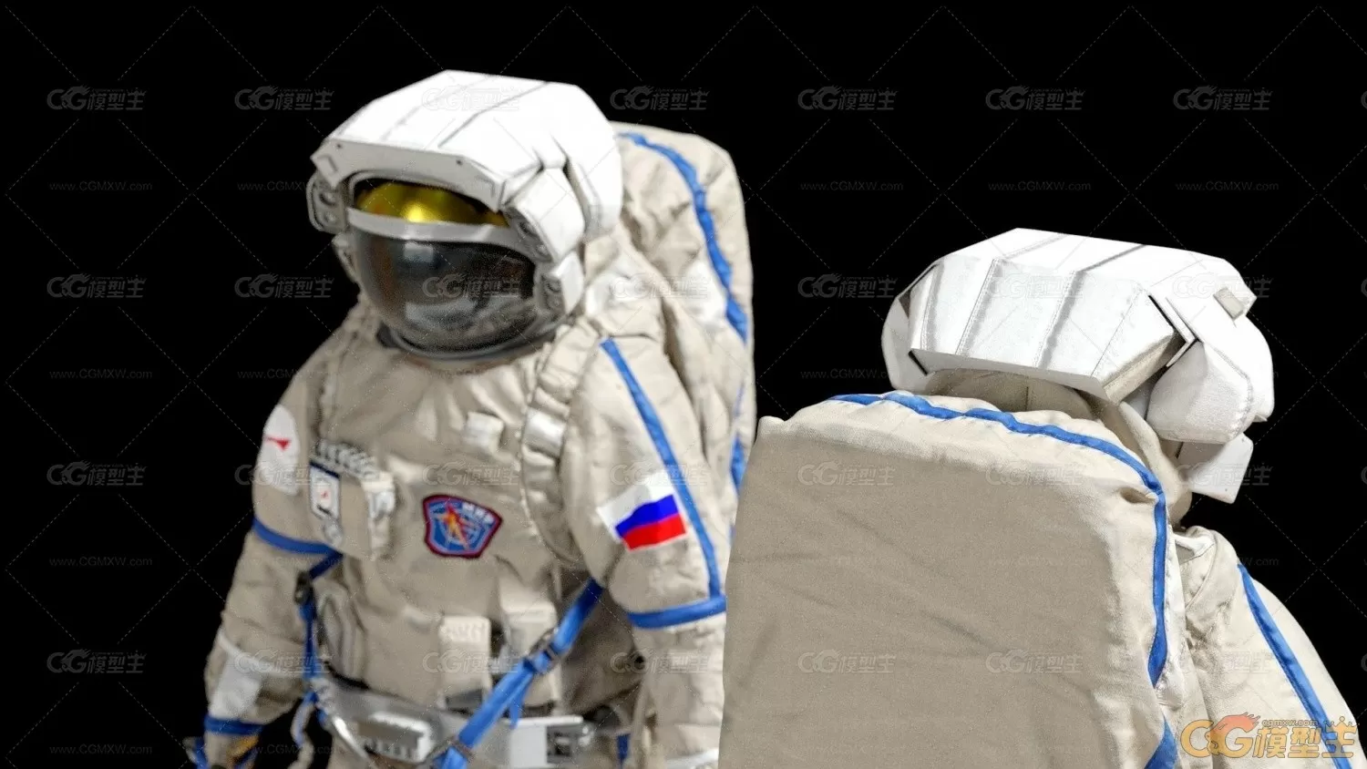 SPACESUIT Russian Orlan 3D model-太空服 俄罗斯 奥兰-宇航服-6