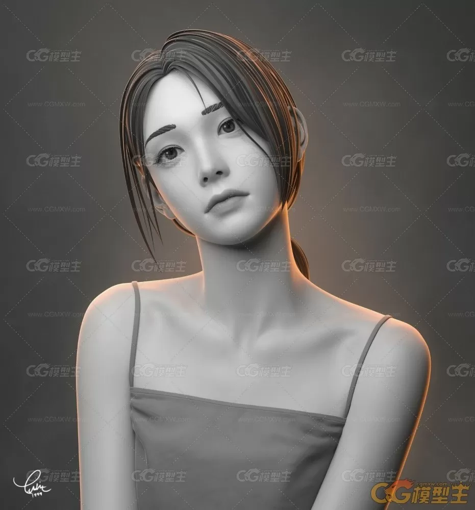 blender女角色雕刻流程-2