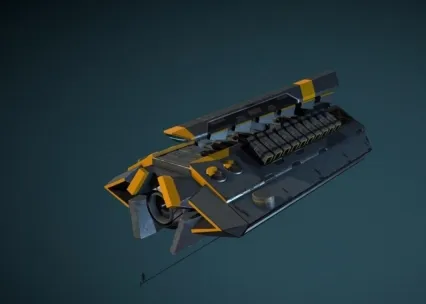 游戏宇宙飞船fbx模型