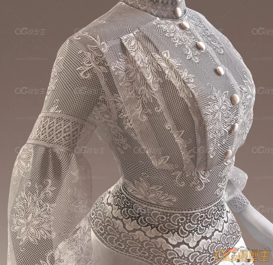 制作蕾丝连衣裙教程 - Tutorial On Creating Lace Dress-6