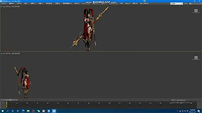 古代长枪女将军 连击动作模型