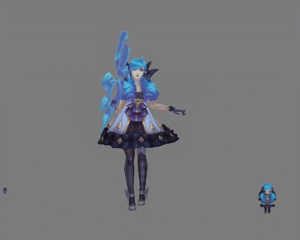 女孩格温跑步动作模型