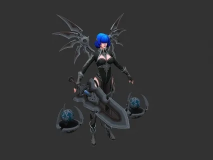 神魔科幻女战士3d游戏模型