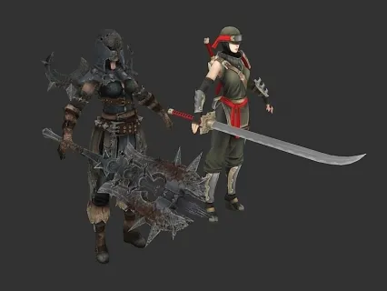 3d游戏女人物模型