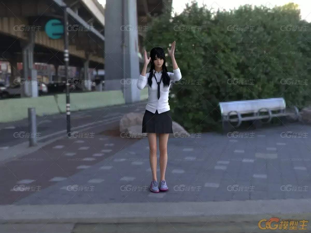 女学生小姐姐独立角色模型-1