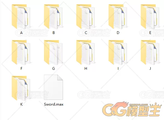 次世代剑 刀 大剑 长刀 3d游戏兵器模型-3