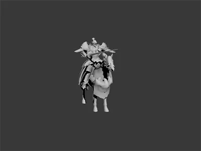 一套骑兵动画模型