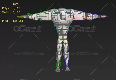 壮汉走路bip动作模型-3