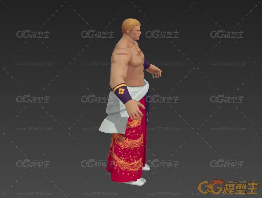 肌肉男3d游戏人物模型-2