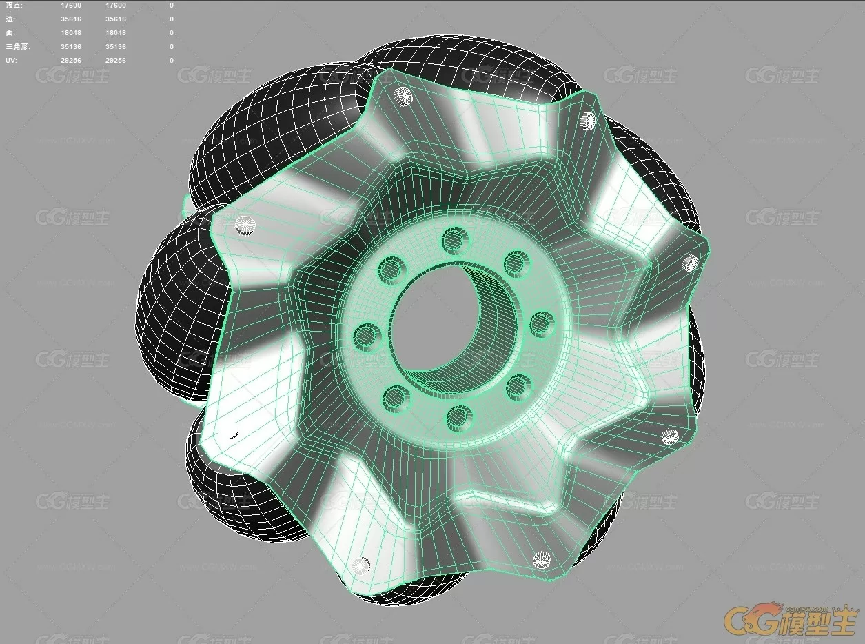 麦克娜姆轮 模型 Mecanum_Wheel-2