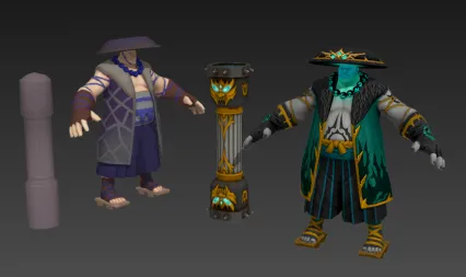 神魔游戏男角色模型