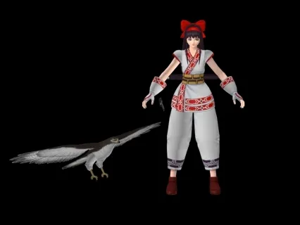 猎鹰女孩3D模型