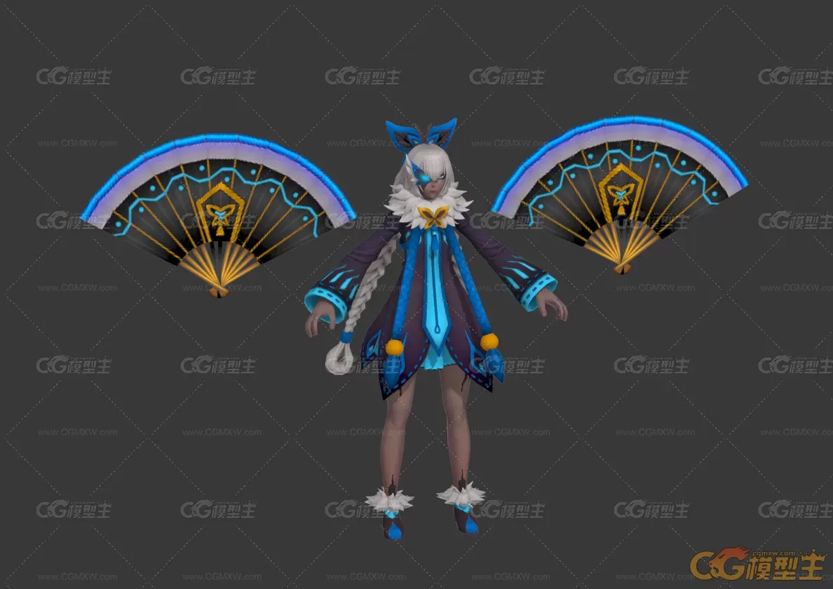 魔扇女孩模型-1