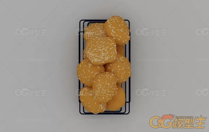 美味面包3d模型-3