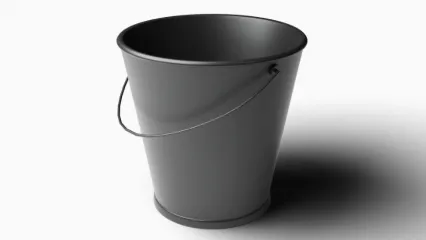 桶子，铁桶3d模型