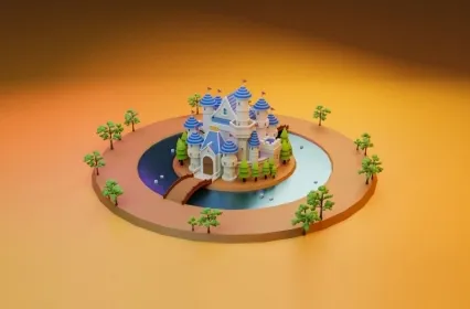 卡通城堡3d模型