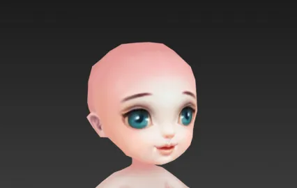 低模  儿童 小孩 基础体形手绘模型
