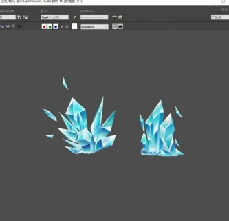 3D模型 手绘水晶 冰 低面模型