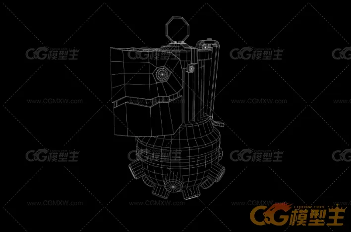 赛博朋克风格手雷3D模型-7