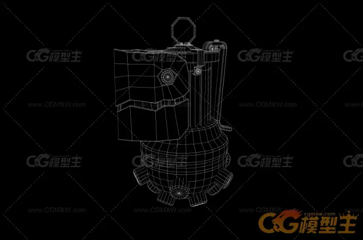 赛博朋克风格手雷3D模型-7