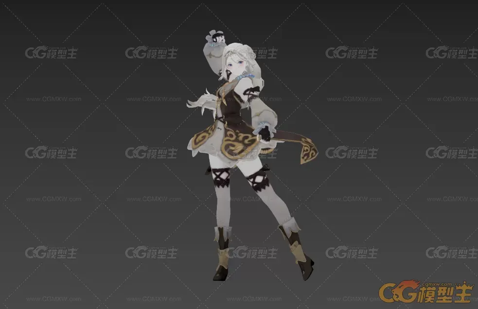 一个少女法师 施法动作-2