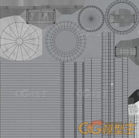 老式手电筒3d模型-6