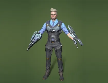 科幻游戏男人模型