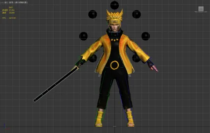 火影忍者_六道鸣人Skin绑定Max文件