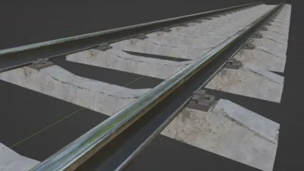 铁路轨道，铁轨3D模型