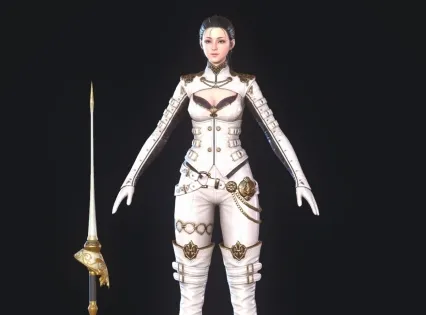 漂亮的女剑士模型
