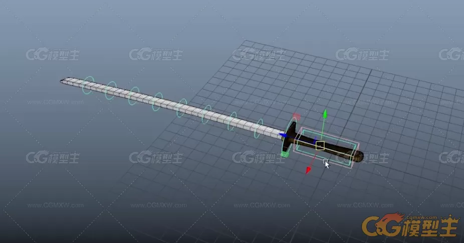 忍者神龟米开朗基罗和武器 maya绑定模型-9