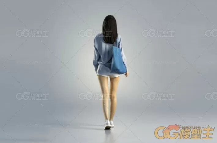 扫描的女人3D模型-4