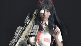 战术JK女生 女狙击手 女枪手 女杀手 女学生 学生装 3D游戏人物模型-5