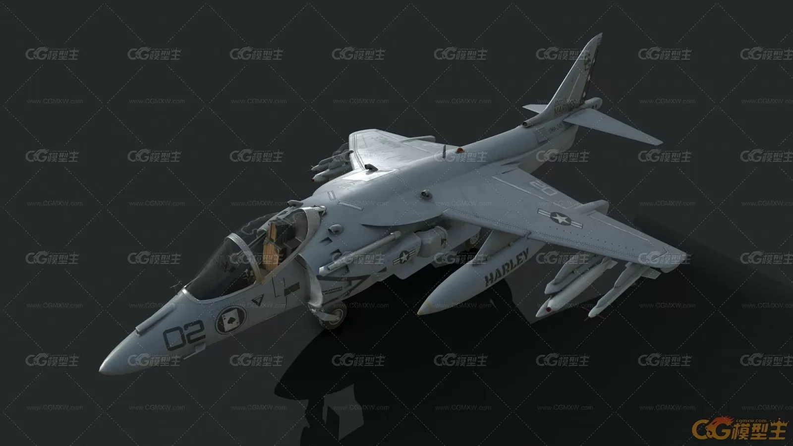 USMC AV-8B 超级鹞 II 战斗机 轰炸机 侦察机 战斗飞机-3