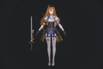 女剑士模型