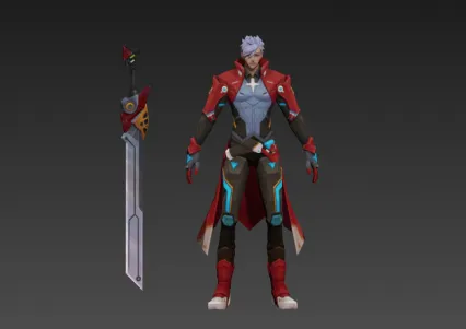 科幻男战士模型