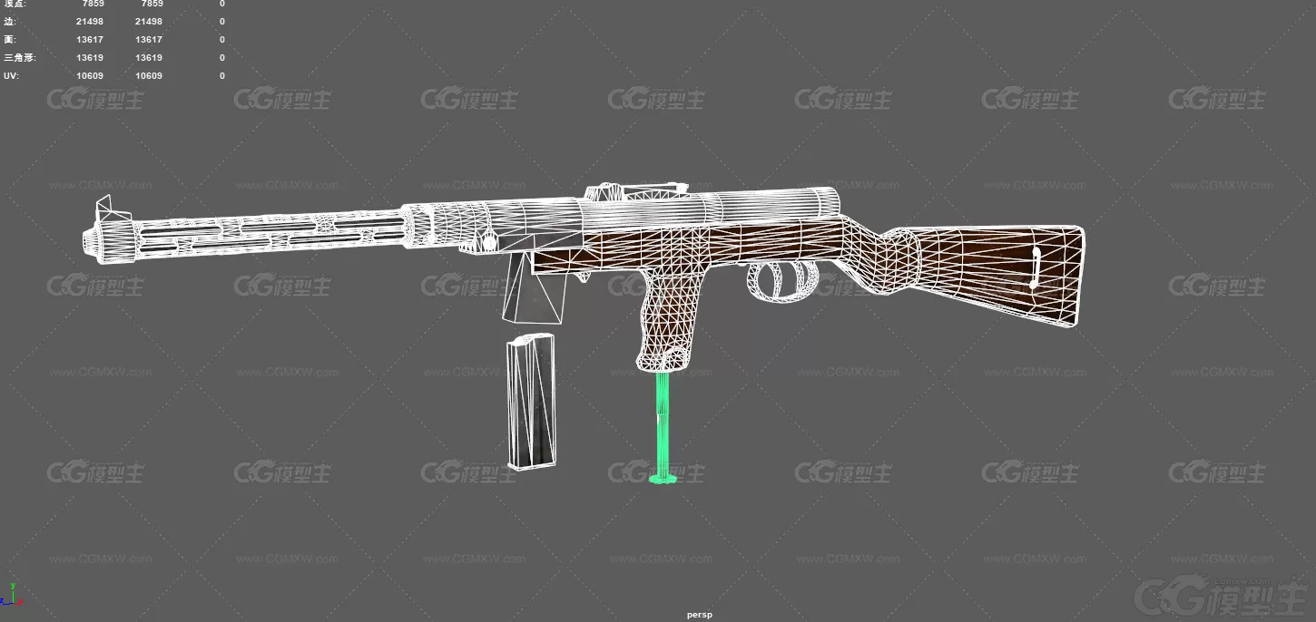 歪把子机枪 冲锋枪 黑帮武器 M1A1冲锋枪 二战武器 军事枪械 突击步枪 武器 枪 冲...-9