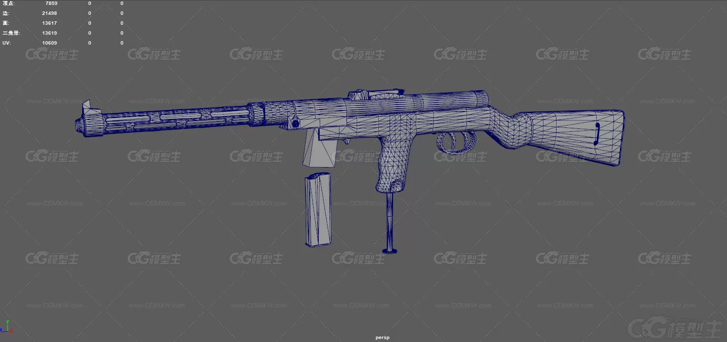 歪把子机枪 冲锋枪 黑帮武器 M1A1冲锋枪 二战武器 军事枪械 突击步枪 武器 枪 冲...-11