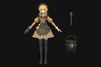 小厨娘游戏角色模型