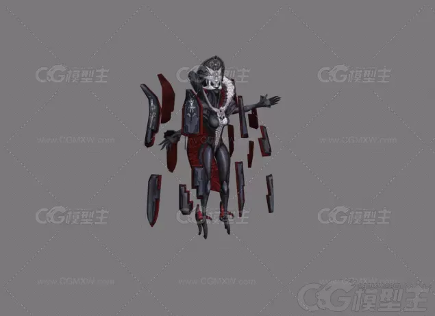 女暗法师 bones骨骼 skin蒙皮 逐帧 一套22个动画-1
