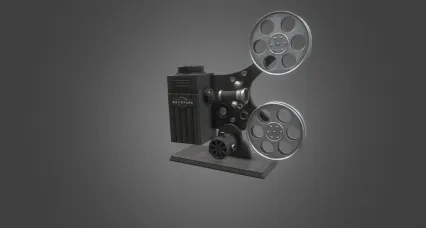 复古投影仪 放映机 电影放映机 影视文化元素 电影胶片机 影像设备 投影机 复古放映...