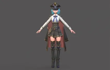 卡通次世代女孩模型