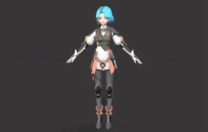 卡通次世代女孩模型