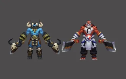 巨斧牛魔战士和虎王战士模型